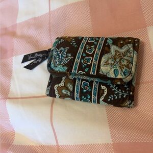 SOLD!! Vera Bradley Brown and Blue Floral Wallet